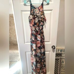 Dark green maxi dress